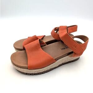 Josef Seibel Miranda 02 Espadrille Wedge Sandals Women's Papaya Size US8.5 EU39